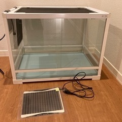 爬虫類・小動物飼育用組み立て式ガラスケース等セット