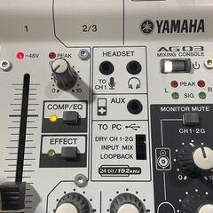 YAMAHA　ヤマハ　MIXING　CONSOLE　ミキシングコンソール　MODEL　AG03　ミキサー　楽器、器材　63011Jの画像