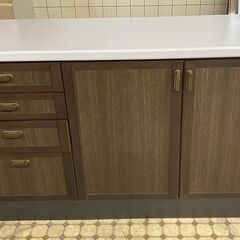 キッチンカウンター キッチンテーブル 調理台 キッチン収納 (未...