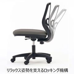 オカムラ VC1メッシュチェア ブラックフレーム×ブラック 8VC1MA F4Y1 肘無し 1脚 オフィスチェア 事務椅子 脚幅600mm ランバーサポートの画像