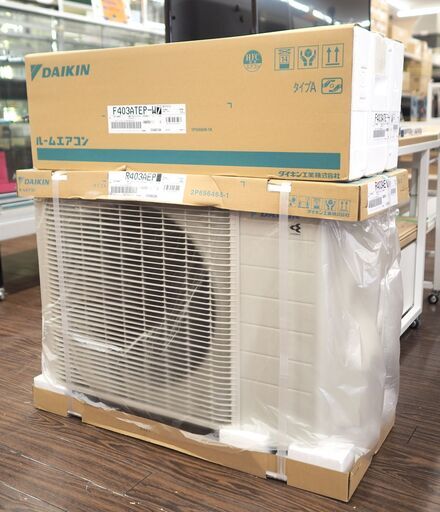 新品 DAIKIN ダイキン ルームエアコン S403ATEP-W（室内機：F403ATEP-W 室外機：R403AEP ）2023モデル Eシリーズ 14畳程度 単相 200V
