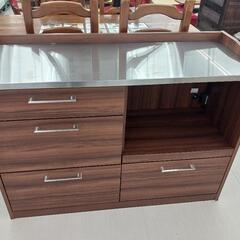 ★ジモティー割あり★　キッチンレンジボードカウンター　高さ(H)88× 幅(W)122× 奥行(D)144cm 【カラー】BR【joh1547】
