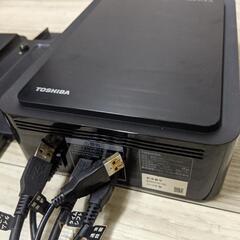 TOSHIBA 東芝 REGZA レグザ USBハードディスク 2TB THD-250D2　ステイ付きの画像