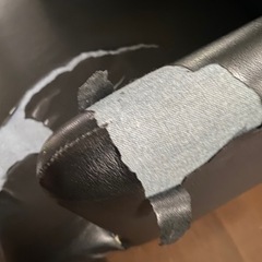 ジャンク品　チェア　ダイニングチェア　黒　ブラック　レザーの画像