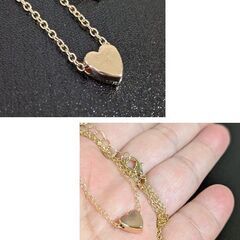 ハートチャームネックレス（新品）ゴールドの画像