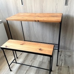 オーダーメイド 木製 デスクチェア 2点セット 家具 オフィス用家具 机の画像