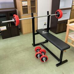 【リサイクルショップ　ピカソ　小松原】ベンチプレスセット 50キ...