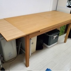 家具 無印良品　延長できる　140cm 最大190cm　ダイニン...