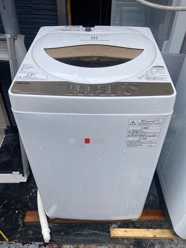 ☆中古￥12,800！TOSHIBA　5.0kg洗濯機　家電　2020年製　AW-5G8型　幅57㎝ｘ奥行58㎝ｘ高さ96㎝　【BF153】