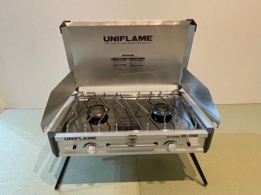 ユニフレーム ツインバーナーUS-1900  ＋　キッチンスタンドⅡ