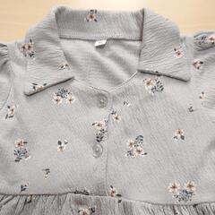 【90cm】子供 ベビー服 花柄 半袖 チュニック Tシャツ 女の子 ワンピースの画像