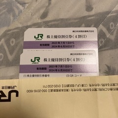 JR東日本　株主優待　4割引　　2枚