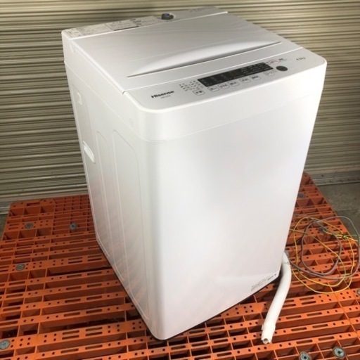 ハイセンス Hisense 全自動洗濯機 ホワイト 4.5kg HW-K45E 2021年製