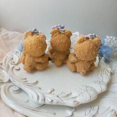 3Dくまのぬいぐるみアイシングクッキー（クリスタルボックス付）の画像