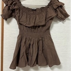 新品レディース 2wayフリルブラウス 肩出しも
