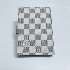 【新品未使用】ルイヴィトン　ダミエ・アズール  アジェンダpm 手帳カバー　※イニシャルありの画像