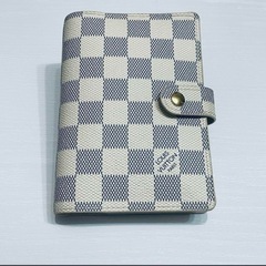 【新品未使用】ルイヴィトン　ダミエ・アズール  アジェンダpm 手帳カバー　※イニシャルありの画像