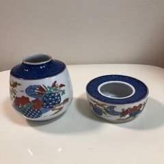 陶器　秀峰作　花瓶、灰皿