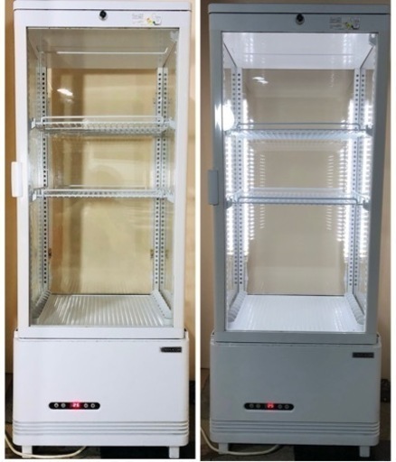 レマコム 4面ガラス冷蔵ショーケース LED照明