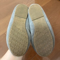 グレー　ローファー　靴　19センチ　ベロアの画像
