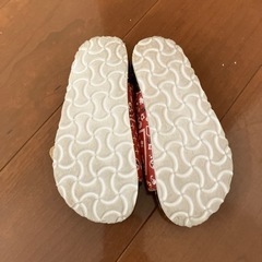 赤　サンダル　ほぼ未使用　たぶん18センチの画像