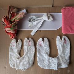 レース足袋、夏用前板、三重仮紐、浴衣、帯枕、 着物
