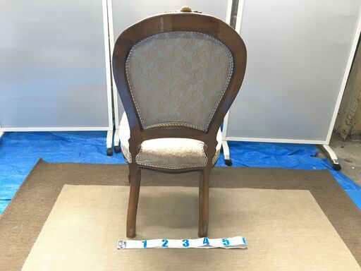 EA266)ダイニングチェア アンティーク調 エジプト輸入品 幅：約50cm 高さ：約105cm 奥行：約42cm 中古品【取りに来ら