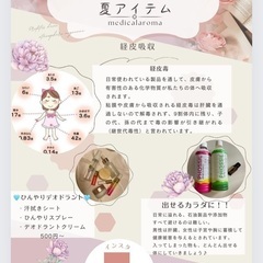 「メディカルアロマセラピストによる夏の必須アイテム作り」と 「ミ...