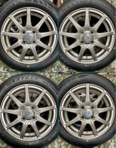 「商談中」㉝155/65R14新品タイヤ4本と中古ホイールとナット付き