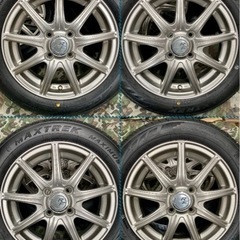 ㉝155/65R14新品タイヤ4本と中古ホイールとナット付きの画像