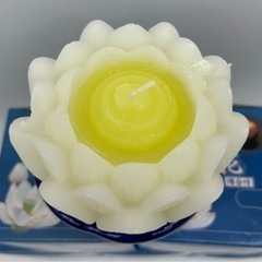 未使用◆蓮の花◆燭台付き◆蝋燭◆ロウソク◆キャンドル◆仏具の画像