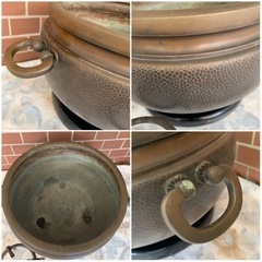 H070 特大 火鉢　直径 約42cm　重量 約7.7kg の画像