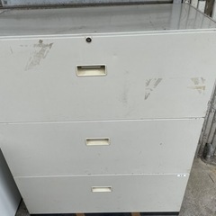 オフィス用品　収納棚　3段 引き出しスライドレール式