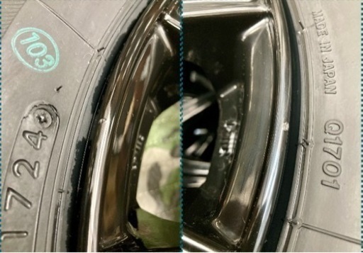 「商談中」㉟145/80R13新品タイヤ4本と中古美品ホイールとナット付き