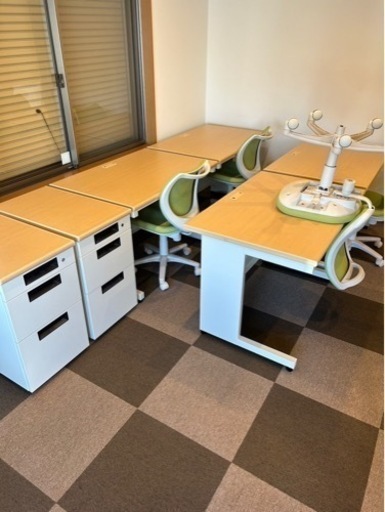 家具 オフィス用家具 机 イス 収納ボックス セット