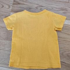 子供用品　Tシャツ　半袖　90　黄色　ゾウの画像