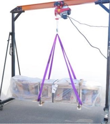 美品　移動式　門型クレーン　電動ホイスト、トローリー