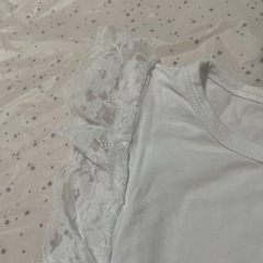 白レース❤︎110センチ❤︎袖なしトップス❤︎の画像