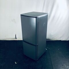 ID:rg219110 三菱 MITSUBISHI 冷蔵庫 一人暮らし 中古 2022年製 2ドア 146L グレー ファン式 右開き MR-P15H-H  【リユース品：状態B】【送料無料】【設置費用無料】