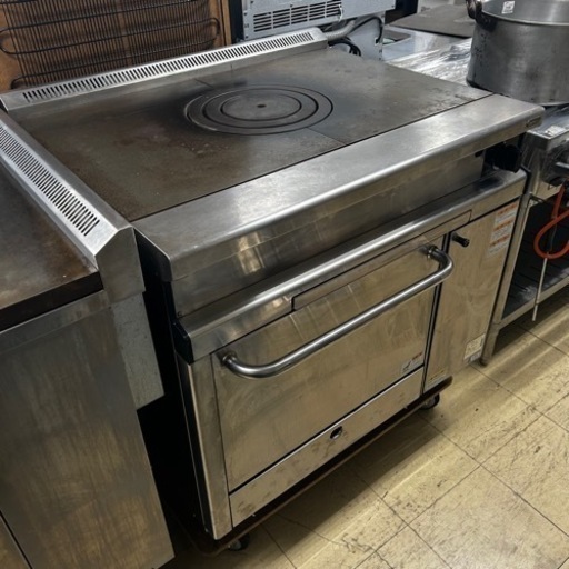 【2023年製】タニコー フランスレンジ TGRH-0910A 900x750x840mm 都市ガス オーブン搭載 フィントップ ヒートトップ