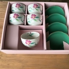 椿の湯呑み5客セット
