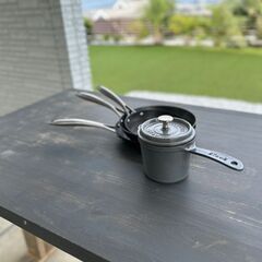 《引取限定》キャンプにいかが？　STAUBの片手鍋とVitaCr...