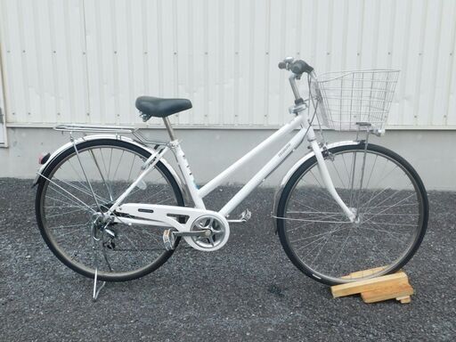 店内中古自転車多数販売中! ご来店ください! 早い者勝ち!　シティサイクル  あさひ[ASAHI]　トラッドライン　27インチ　ホワイト　外装6段変速　オートライト　残光機能付き広角ライト　ソーラーテールランプ　通勤通学に便利!!!　売れてます!　早い者勝ち!　外観状態は全体的に良好と思います!　m30