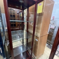 ガラス コレクションボード 木目ブラウン アンティークの画像