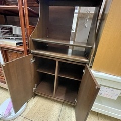 レンジ台 ブラウン 木製ラック の画像