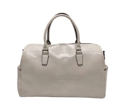 【圧倒的存在感✨】高級クロコボストンバッグ　メンズ　レディース　ブラック