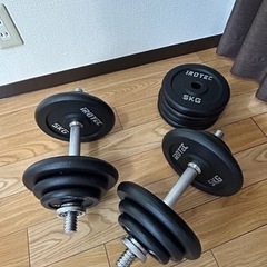 【値下げ中！】iROTEC ダンベル60キロセット(片手30キロ×2)