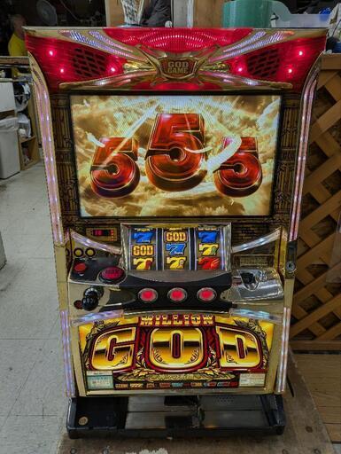 パチスロ実機 【訳アリ】ミリオンゴッド～神々の系譜～ コイン不要機 ID：126-012831-007