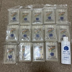 携帯用の除菌スプレー、除菌ジェル、紙せっけん