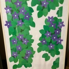 取引中　花柄絵画90cm×70cm額付き